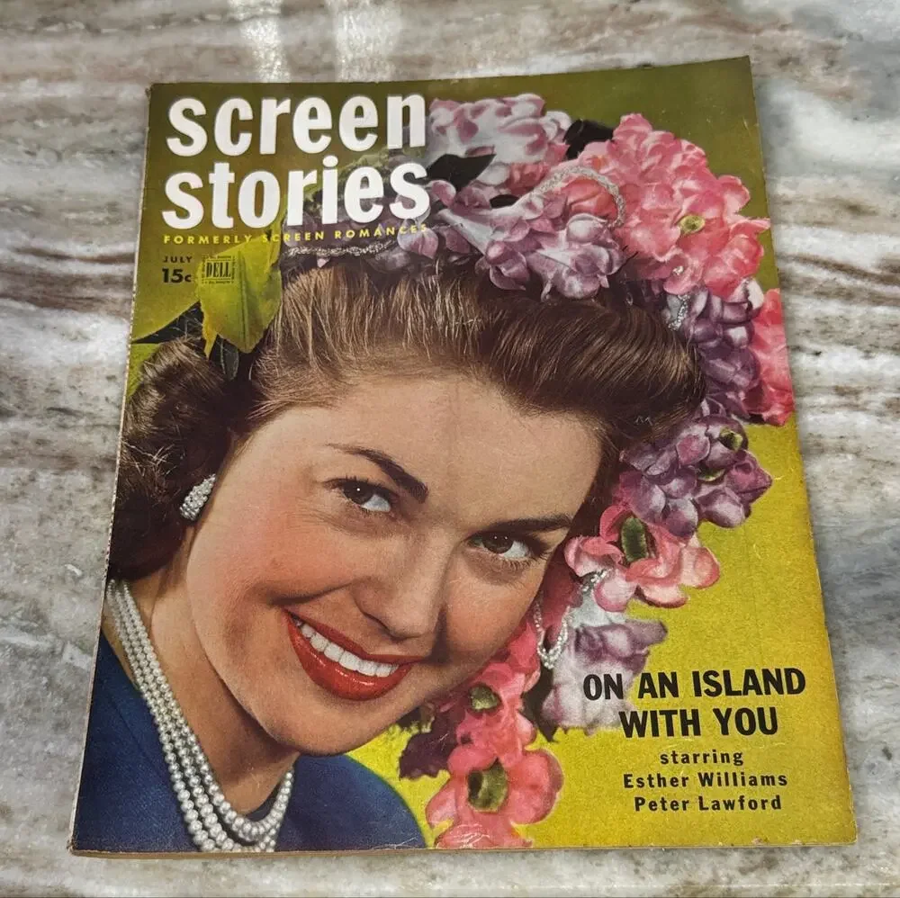 Vtg Screen Stories Magazine July 1948 Esther Williams Ads Movies +